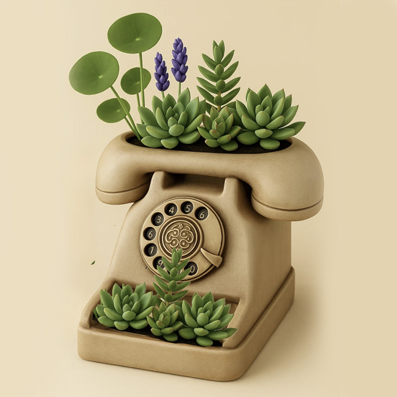 3D Vintage Rotary Telephone Su - Potsticker Mold 评论和价格